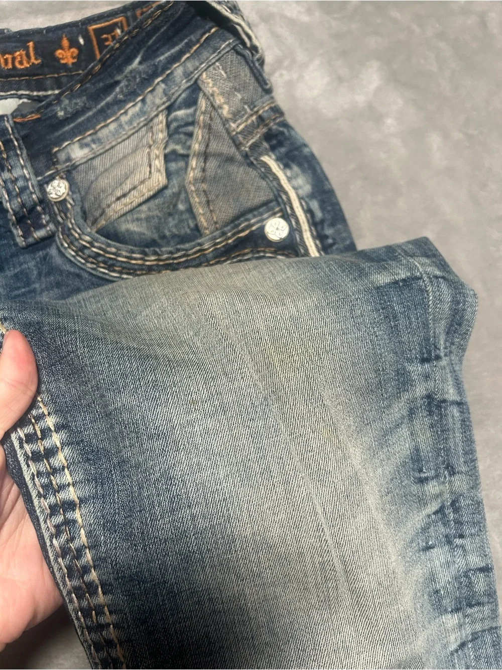 Rock Revival Slim Taper Jeans Men’s 31 Heavy Stitch